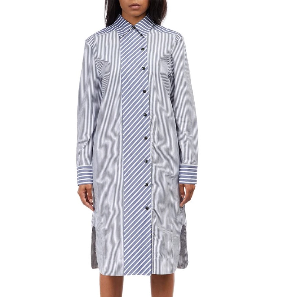 GANNI Stripe Cotton Shirtdress - Picture 2 of 9